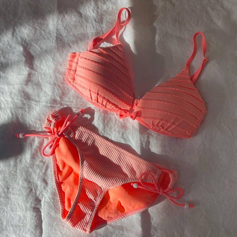 Jessica Simpson Coral Bikini Set